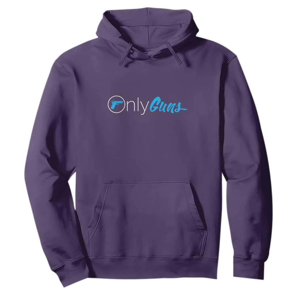 Funny Gun Owner Hoodie Only Guns Meme Parody TS02 Purple Print Your Wear