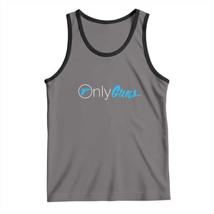 Funny Gun Owner Tank Top Only Guns Meme Parody TS02 Deep Heather Black Print Your Wear