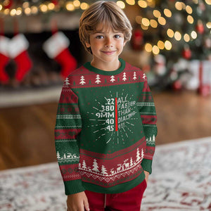 Funny Gun Owner Ugly Christmas Sweater Faster Than Dialing 911 Bullet Diameter TS02 Christmas Print Your Wear