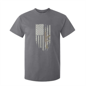 American Flag Second Amendment T Shirt For Kid Guns Weapons Rifles 2A Amendment Fathers Day US Flag TS02 Charcoal Print Your Wear