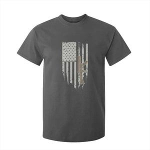 American Flag Second Amendment T Shirt For Kid Guns Weapons Rifles 2A Amendment Fathers Day US Flag TS02 Dark Heather Print Your Wear