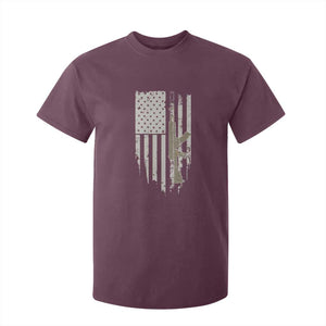 American Flag Second Amendment T Shirt For Kid Guns Weapons Rifles 2A Amendment Fathers Day US Flag TS02 Maroon Print Your Wear