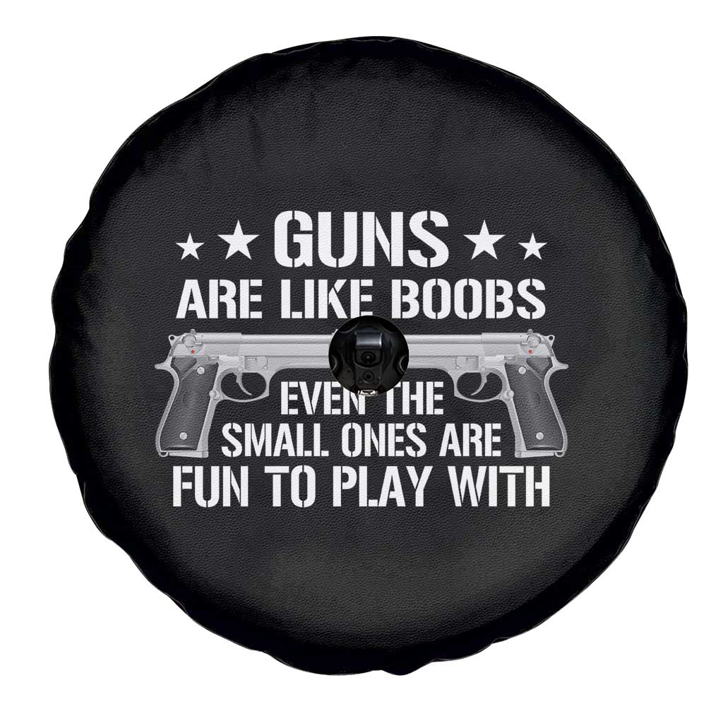 Funny Gun Lover Spare Tire Cover Guns Are Like Boobs Titties Joke Pistol TS02 Print Your Wear