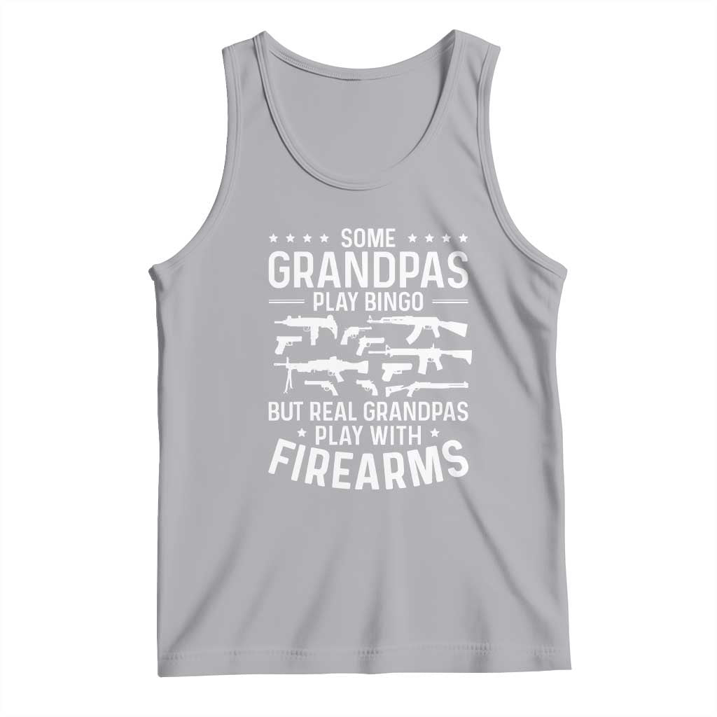 Funny Gun Grandpa Tank Top Real Grandpas Play With Firearms Guns Owner Lover TS02 Athletic Heather Print Your Wear
