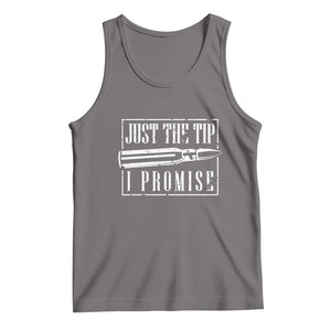 Funny Gun Owner Tank Top Just The Tip I Promise T-Shirt A Funny Gun Owner Tee TS02 Deep Heather Print Your Wear