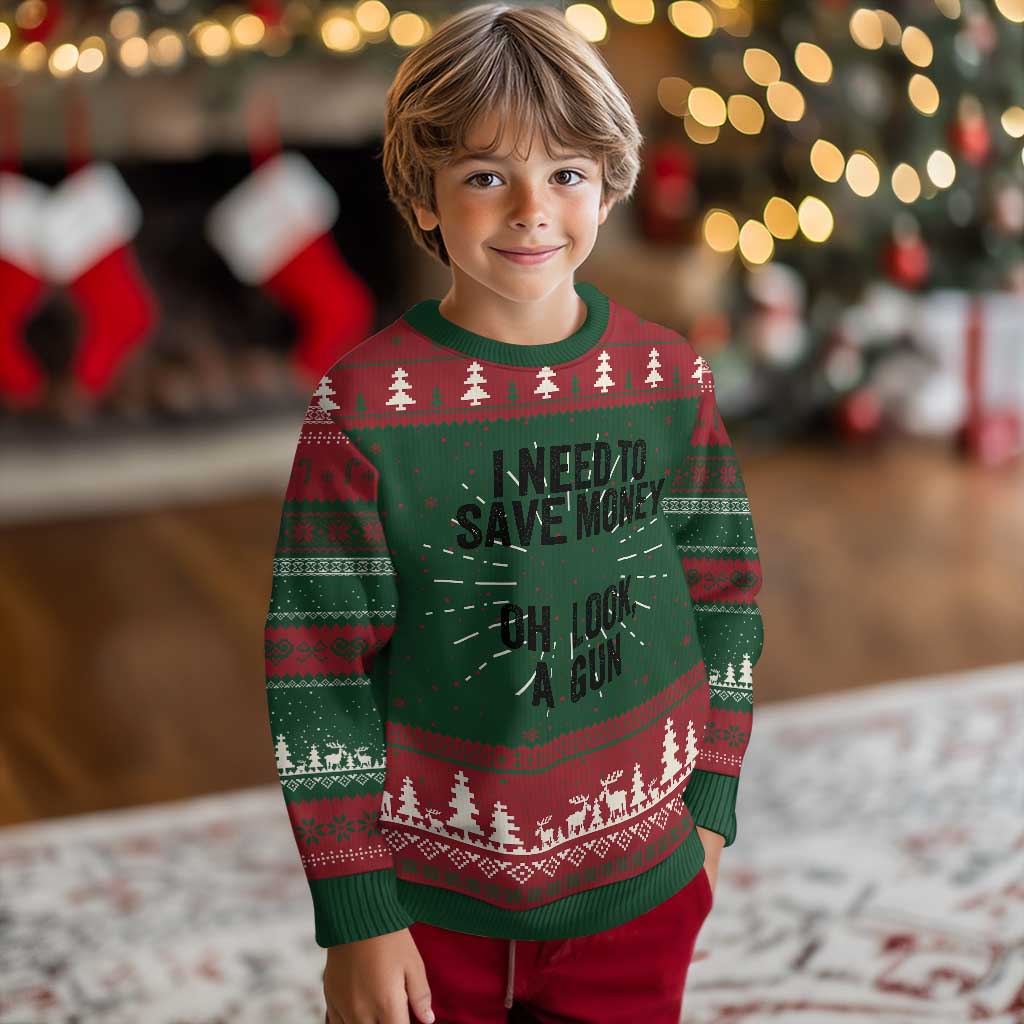 Funny Gun Collector Ugly Christmas Sweater I Need To Save Money Oh Look A Gun TS02 Christmas Print Your Wear
