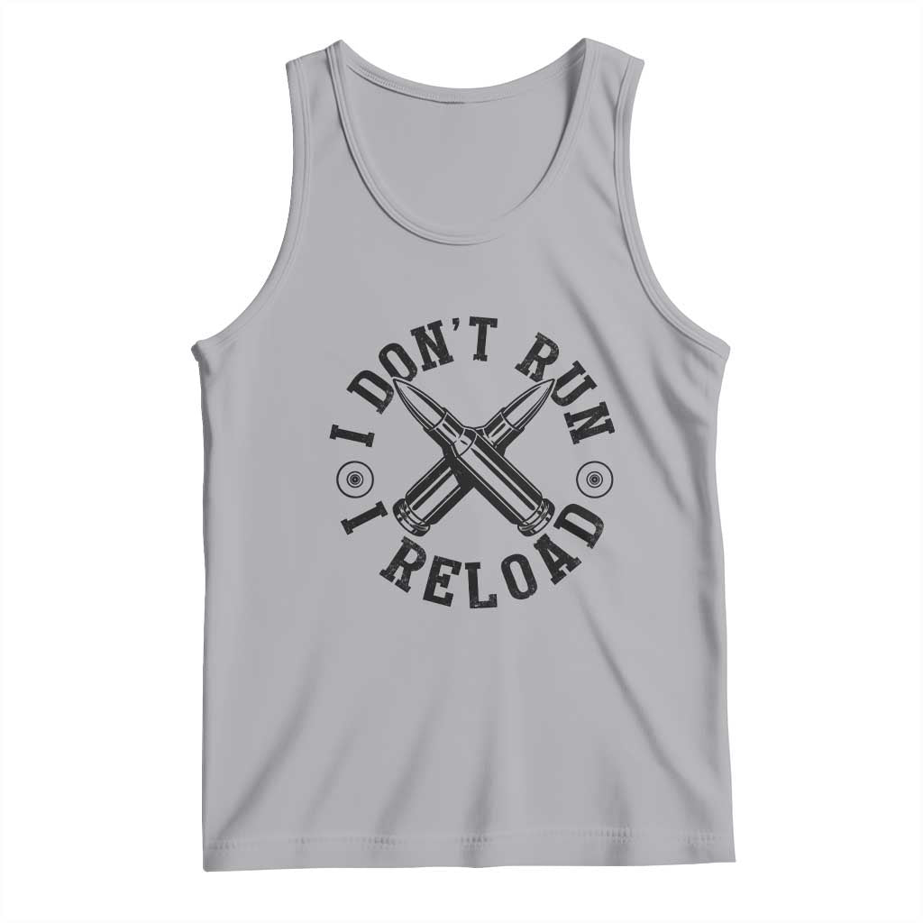 Gun Rights Tank Top I Don't Run I Reload Gun Rights American Flag patriots TS02 Athletic Heather Print Your Wear