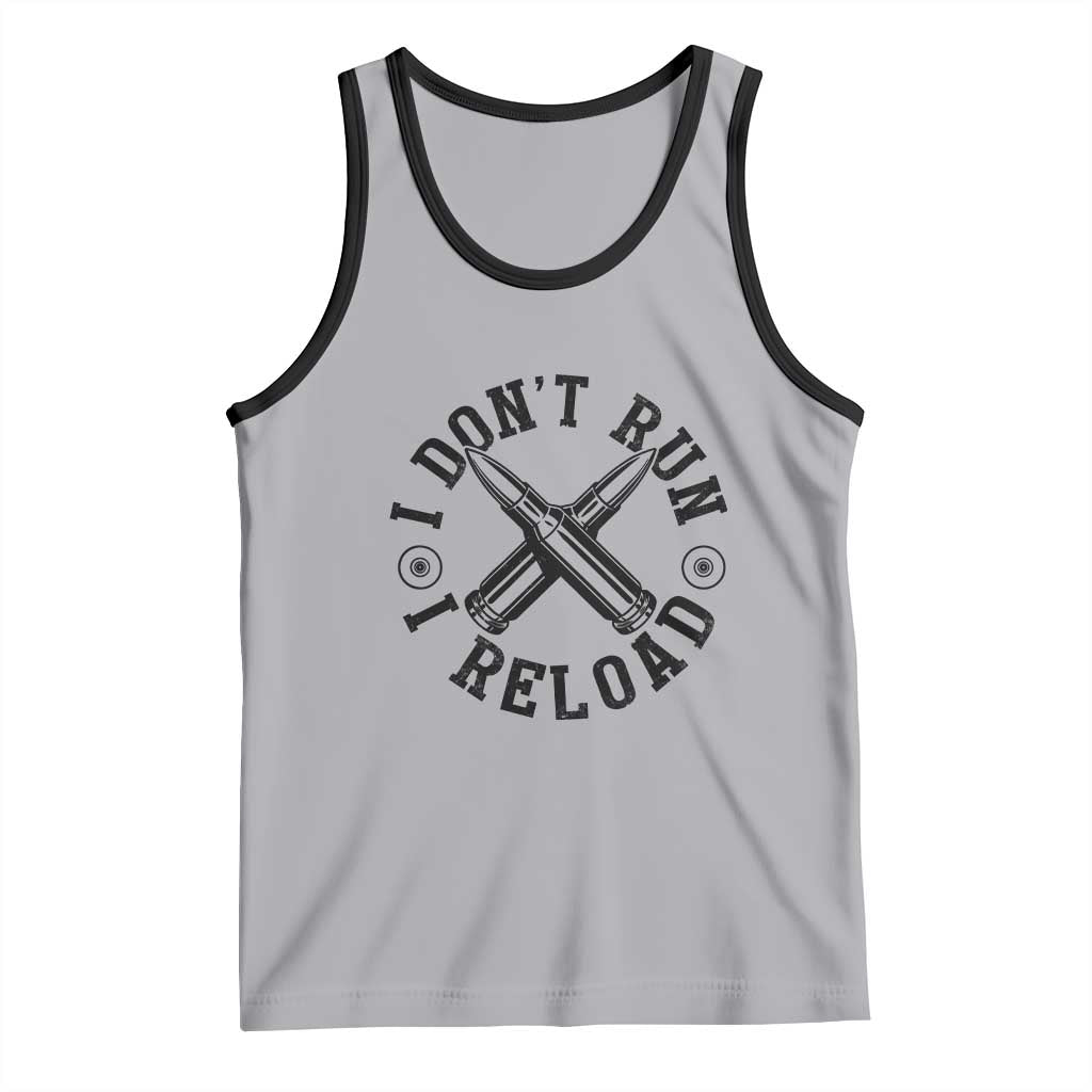 Gun Rights Tank Top I Don't Run I Reload Gun Rights American Flag patriots TS02 Athletic Heather Black Print Your Wear