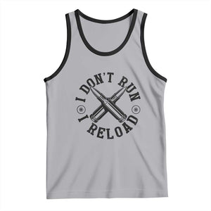 Gun Rights Tank Top I Don't Run I Reload Gun Rights American Flag patriots TS02 Athletic Heather Black Print Your Wear