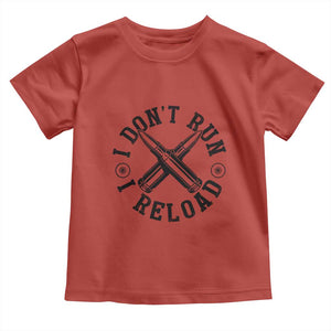 Gun Rights Toddler T Shirt I Don't Run I Reload Gun Rights American Flag patriots TS02 Red Print Your Wear