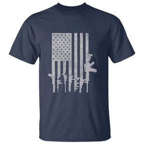American Flag Rifle Guns T Shirt Cool Pro Gun Retro Distressed TS02 Navy Print Your Wear