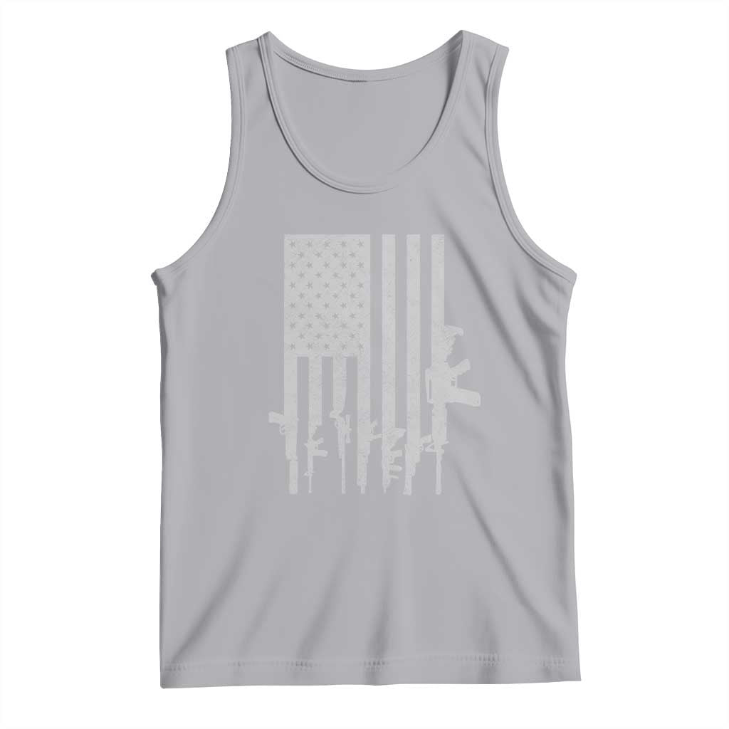American Flag Rifle Guns Tank Top Cool Pro Gun Retro Distressed TS02 Athletic Heather Print Your Wear