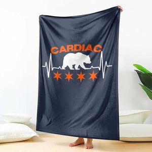 Cardiac Bear Heart Rate Throw Blanket Funny Heart-Stopping Game Day Sport Fans TS02 Print Your Wear