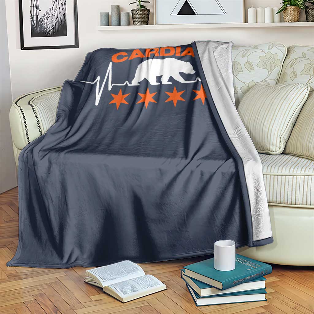 Cardiac Bear Heart Rate Throw Blanket Funny Heart-Stopping Game Day Sport Fans TS02 Print Your Wear