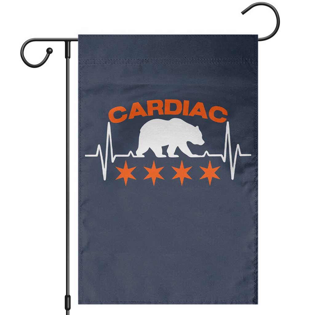 Cardiac Bear Heart Rate Garden Flag Funny Heart-Stopping Game Day Sport Fans TS02 Navy Print Your Wear