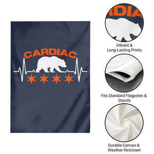 Cardiac Bear Heart Rate Garden Flag Funny Heart-Stopping Game Day Sport Fans TS02 Print Your Wear