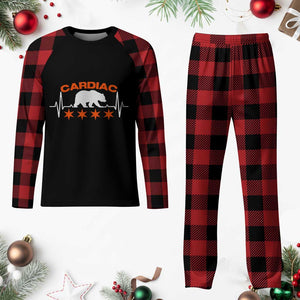 Cardiac Bear Heart Rate Plaid Pajama Set Funny Heart-Stopping Game Day Sport Fans TS02 Buffalo Plaid Print Your Wear
