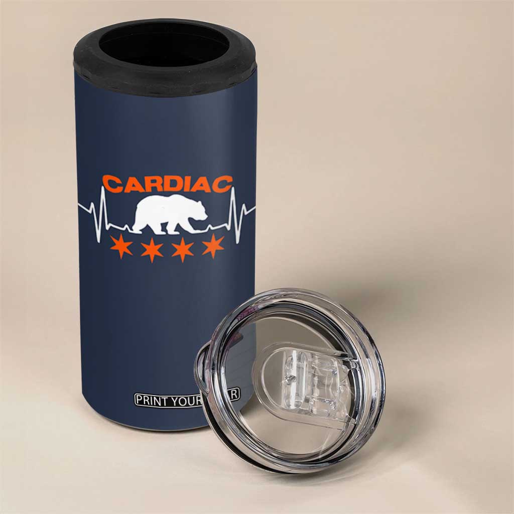 Cardiac Bear Heart Rate 4 in 1 Can Cooler Tumbler Funny Heart-Stopping Game Day Sport Fans TS02 Print Your Wear