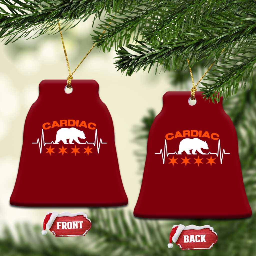 Cardiac Bear Heart Rate Ceramic Ornament Funny Heart-Stopping Game Day Sport Fans TS02 Print Your Wear