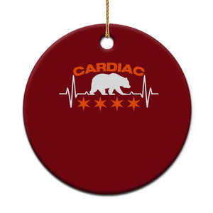 Cardiac Bear Heart Rate Ceramic Ornament Funny Heart-Stopping Game Day Sport Fans TS02 1pc Red Print Your Wear