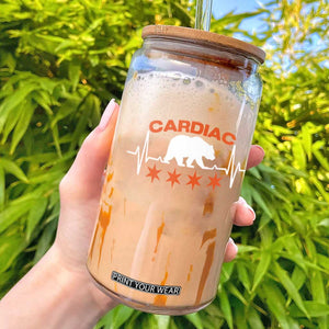 Cardiac Bear Heart Rate Glass Can Funny Heart-Stopping Game Day Sport Fans TS02 Navy Print Your Wear