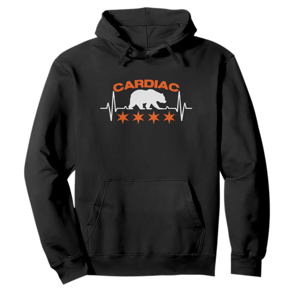 Cardiac Bear Heart Rate Hoodie Funny Heart-Stopping Game Day Sport Fans TS02 Black Print Your Wear