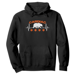 Cardiac Bear Heart Rate Hoodie Funny Heart-Stopping Game Day Sport Fans TS02 Black Print Your Wear
