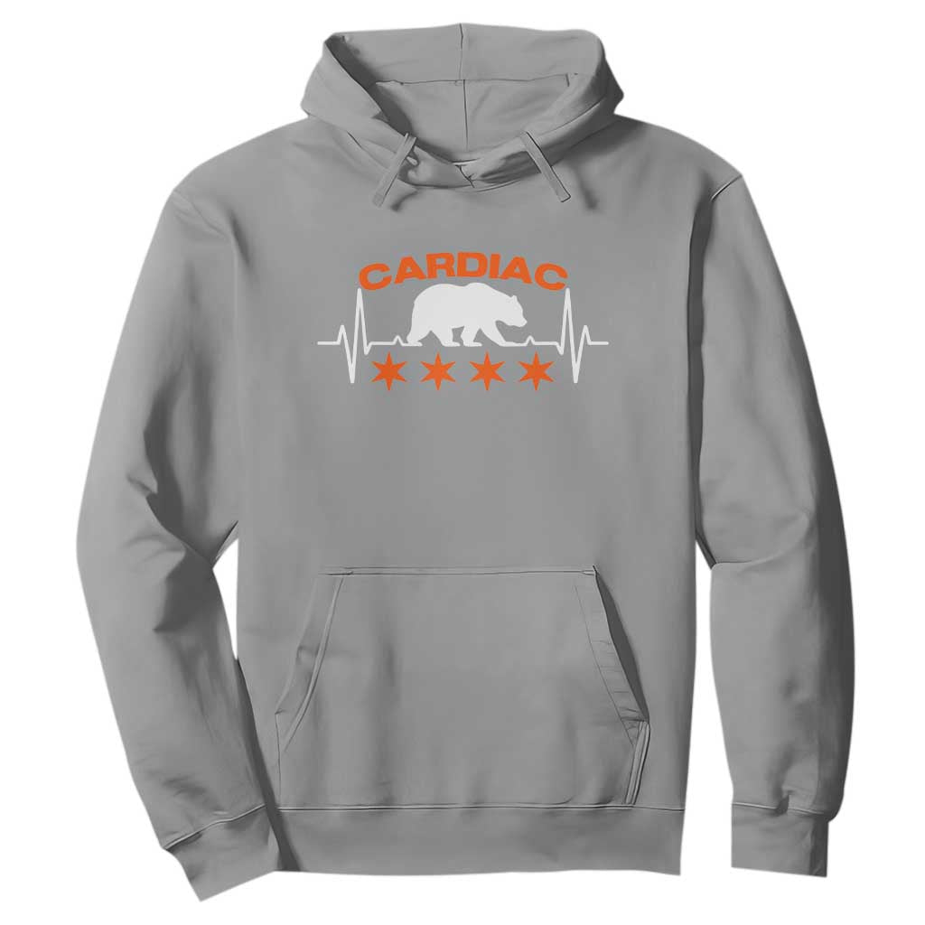 Cardiac Bear Heart Rate Hoodie Funny Heart-Stopping Game Day Sport Fans TS02 Sport Gray Print Your Wear