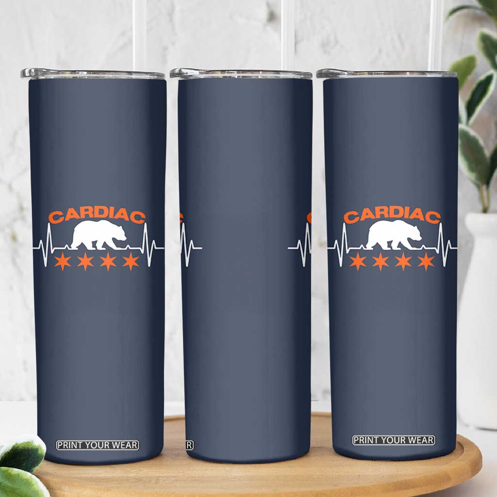 Cardiac Bear Heart Rate Skinny Tumbler Funny Heart-Stopping Game Day Sport Fans TS02 Print Your Wear
