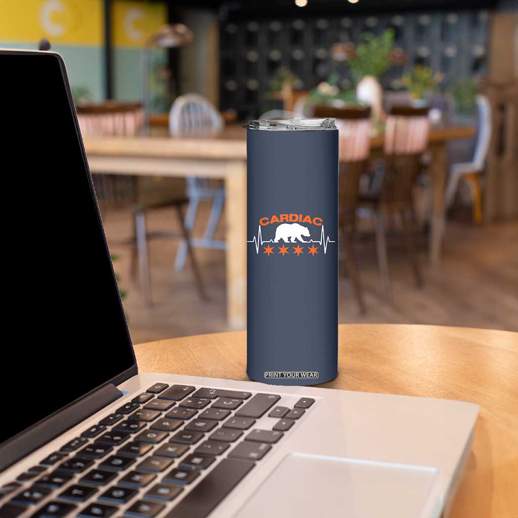 Cardiac Bear Heart Rate Skinny Tumbler Funny Heart-Stopping Game Day Sport Fans TS02 Print Your Wear