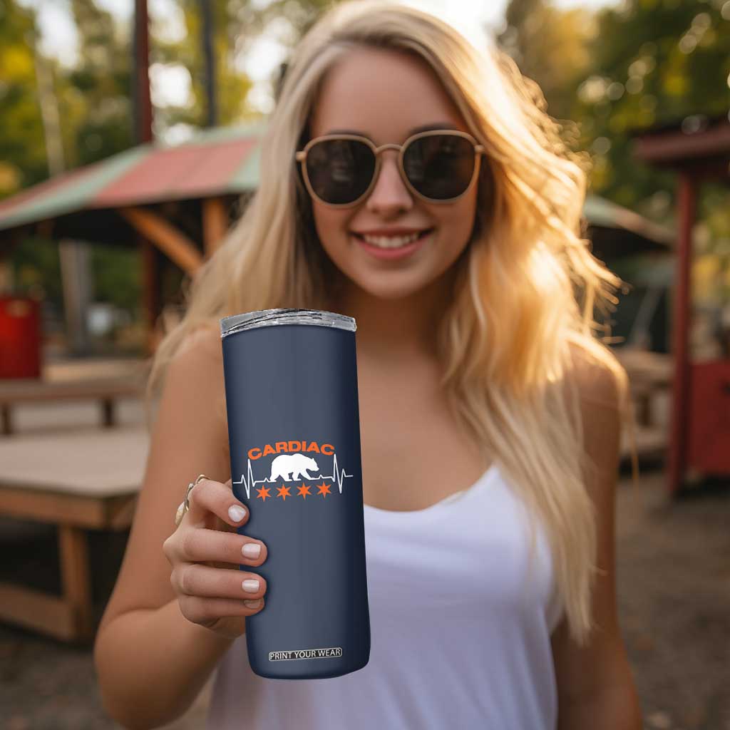 Cardiac Bear Heart Rate Skinny Tumbler Funny Heart-Stopping Game Day Sport Fans TS02 Print Your Wear