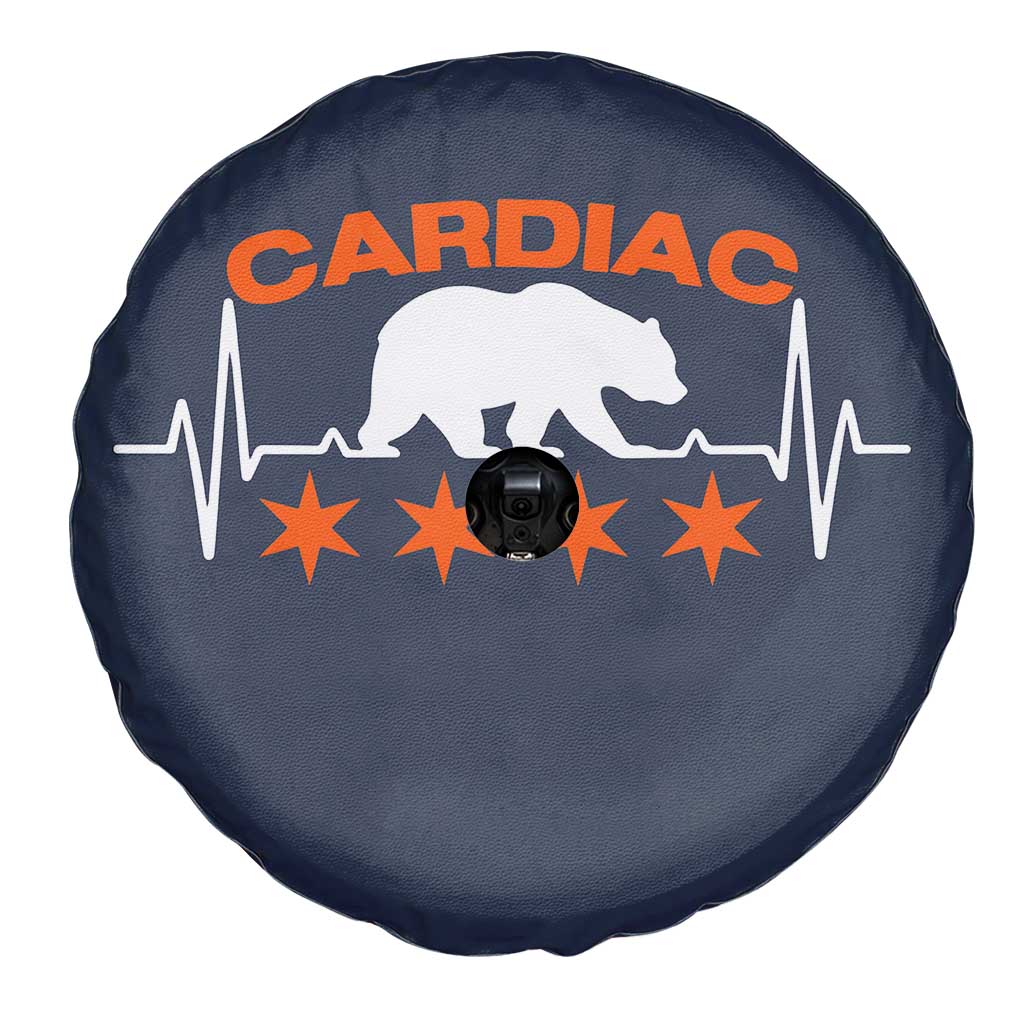 Cardiac Bear Heart Rate Spare Tire Cover Funny Heart-Stopping Game Day Sport Fans TS02 Print Your Wear
