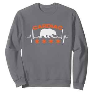 Cardiac Bear Heart Rate Sweatshirt Funny Heart-Stopping Game Day Sport Fans TS02 Charcoal Print Your Wear
