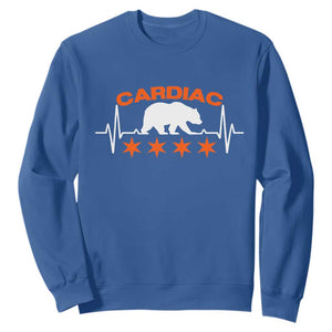 Cardiac Bear Heart Rate Sweatshirt Funny Heart-Stopping Game Day Sport Fans TS02 Royal Blue Print Your Wear
