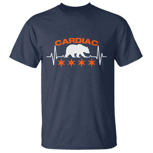Cardiac Bear Heart Rate T Shirt Funny Heart-Stopping Game Day Sport Fans TS02 Navy Print Your Wear