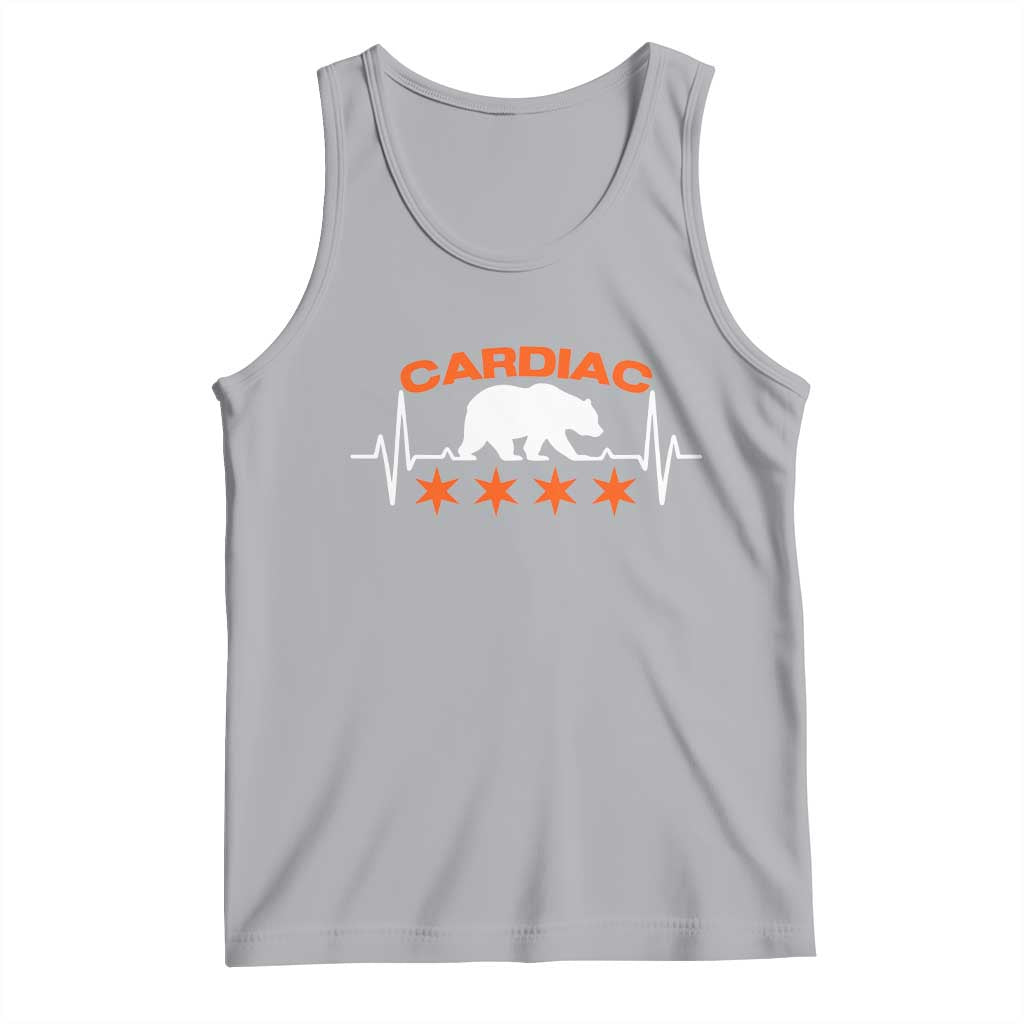 Cardiac Bear Heart Rate Tank Top Funny Heart-Stopping Game Day Sport Fans TS02 Athletic Heather Print Your Wear