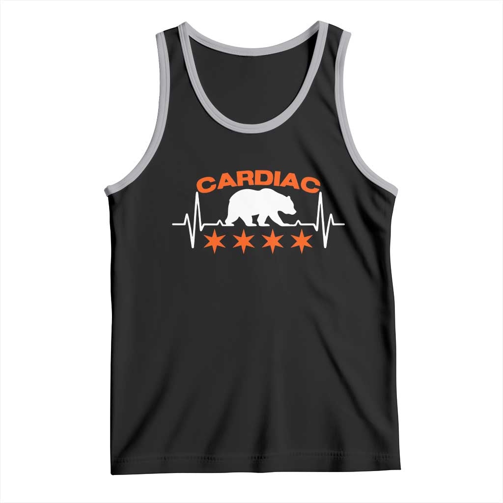 Cardiac Bear Heart Rate Tank Top Funny Heart-Stopping Game Day Sport Fans TS02 Black Athletic Heather Print Your Wear