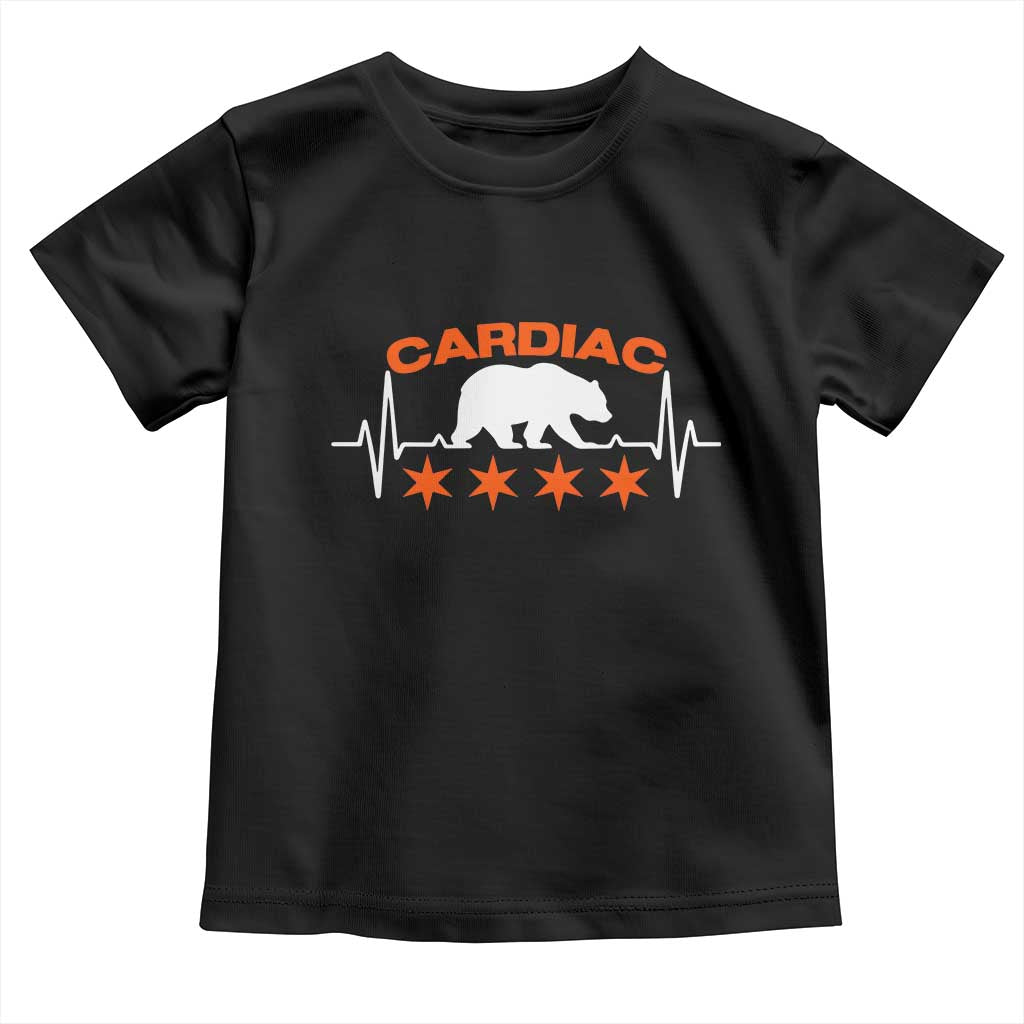 Cardiac Bear Heart Rate Toddler T Shirt Funny Heart-Stopping Game Day Sport Fans TS02 Black Print Your Wear