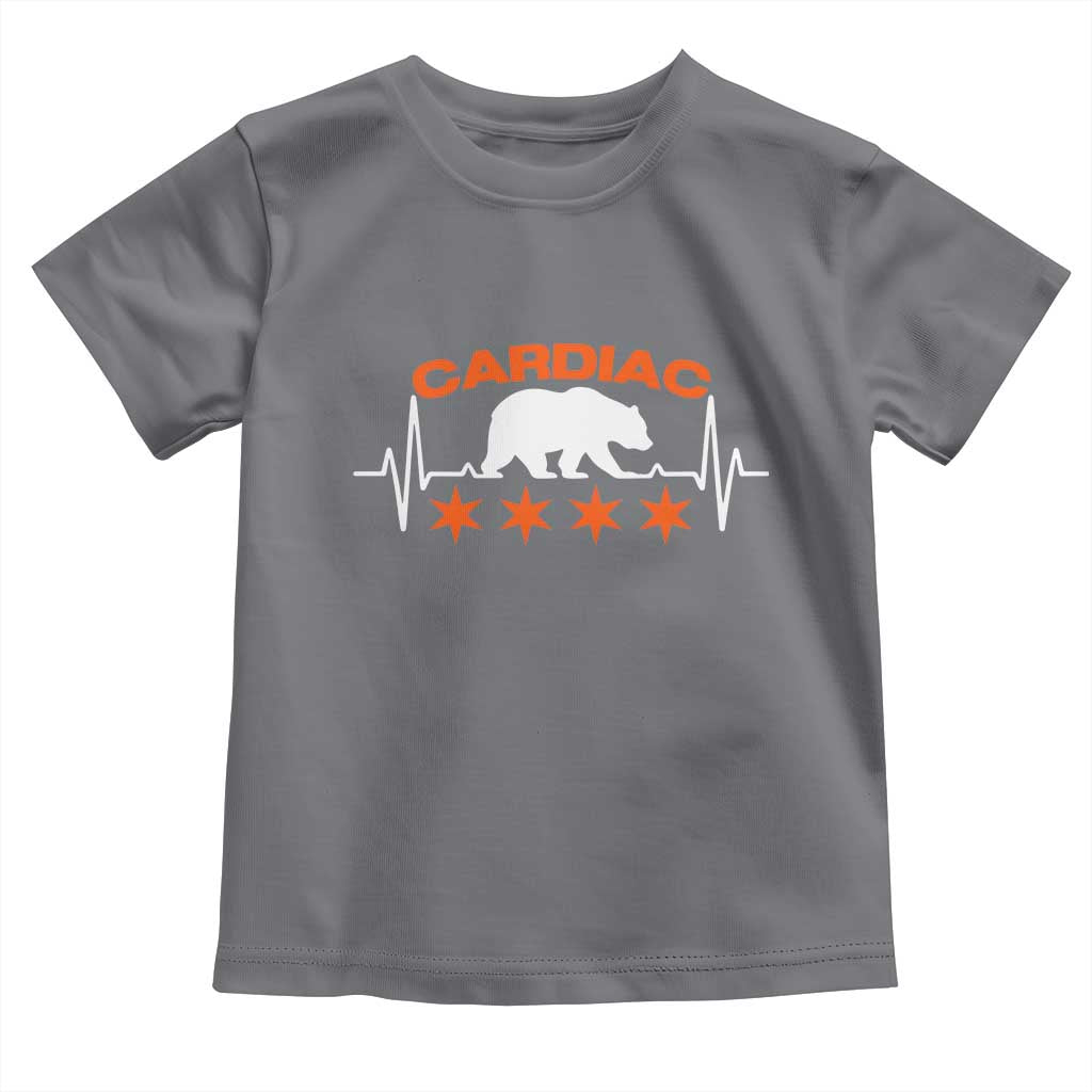 Cardiac Bear Heart Rate Toddler T Shirt Funny Heart-Stopping Game Day Sport Fans TS02 Charcoal Print Your Wear