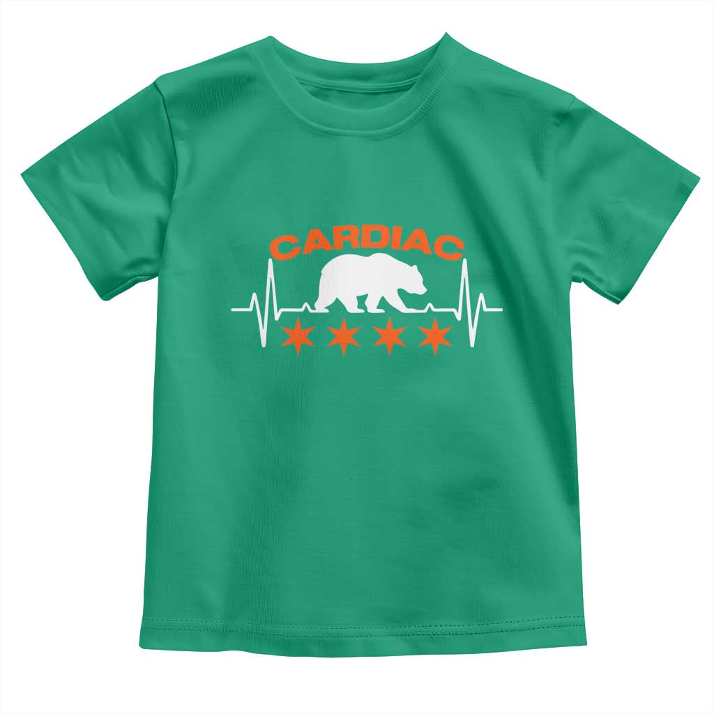 Cardiac Bear Heart Rate Toddler T Shirt Funny Heart-Stopping Game Day Sport Fans TS02 Irish Green Print Your Wear