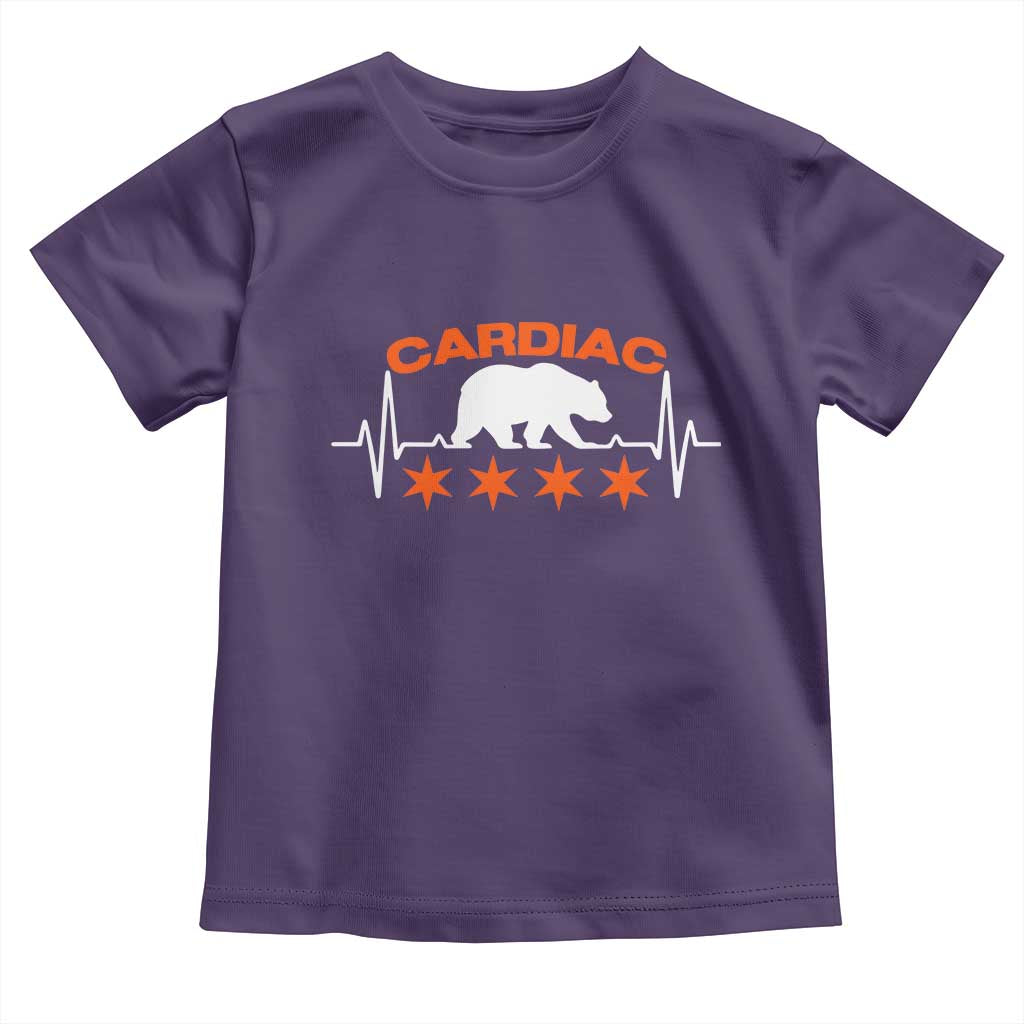 Cardiac Bear Heart Rate Toddler T Shirt Funny Heart-Stopping Game Day Sport Fans TS02 Purple Print Your Wear