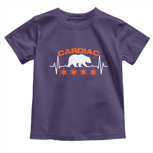 Cardiac Bear Heart Rate Toddler T Shirt Funny Heart-Stopping Game Day Sport Fans TS02 Purple Print Your Wear