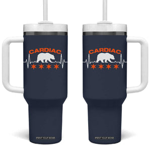 Cardiac Bear Heart Rate Tumbler With Handle Funny Heart-Stopping Game Day Sport Fans TS02 One Size: 40 oz Navy Print Your Wear