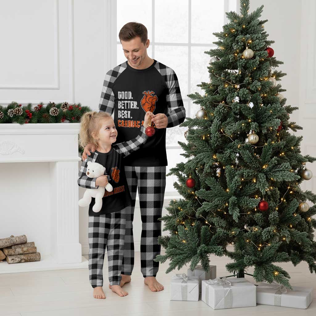 Good Better Best Cardiac Arrest Heart Graphic Plaid Pajama Set Funny Heart-Stopping Game Day Sport Fans TS02 White Plaid Print Your Wear