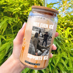 Not Even Ice Supports Ice Glass Can Viral Political Ice Slipping Meme Against Ice Satire TS02 Black Print Your Wear