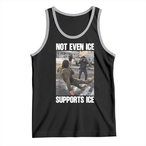 Not Even Ice Supports Ice Tank Top Viral Political Ice Slipping Meme Against Ice Satire TS02 Black Athletic Heather Print Your Wear