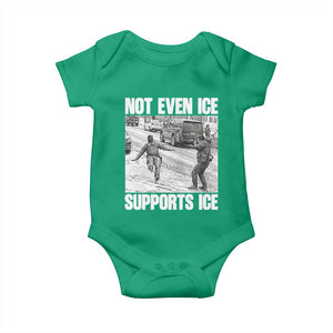 Not Even Ice Supports Ice Baby Onesie Viral Political Ice Slipping Captured Meme Against Ice TS02 Irish Green Print Your Wear