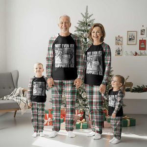 Not Even Ice Supports Ice Plaid Pajama Set Viral Political Ice Slipping Captured Meme Against Ice TS02 Christmas Plaid Print Your Wear