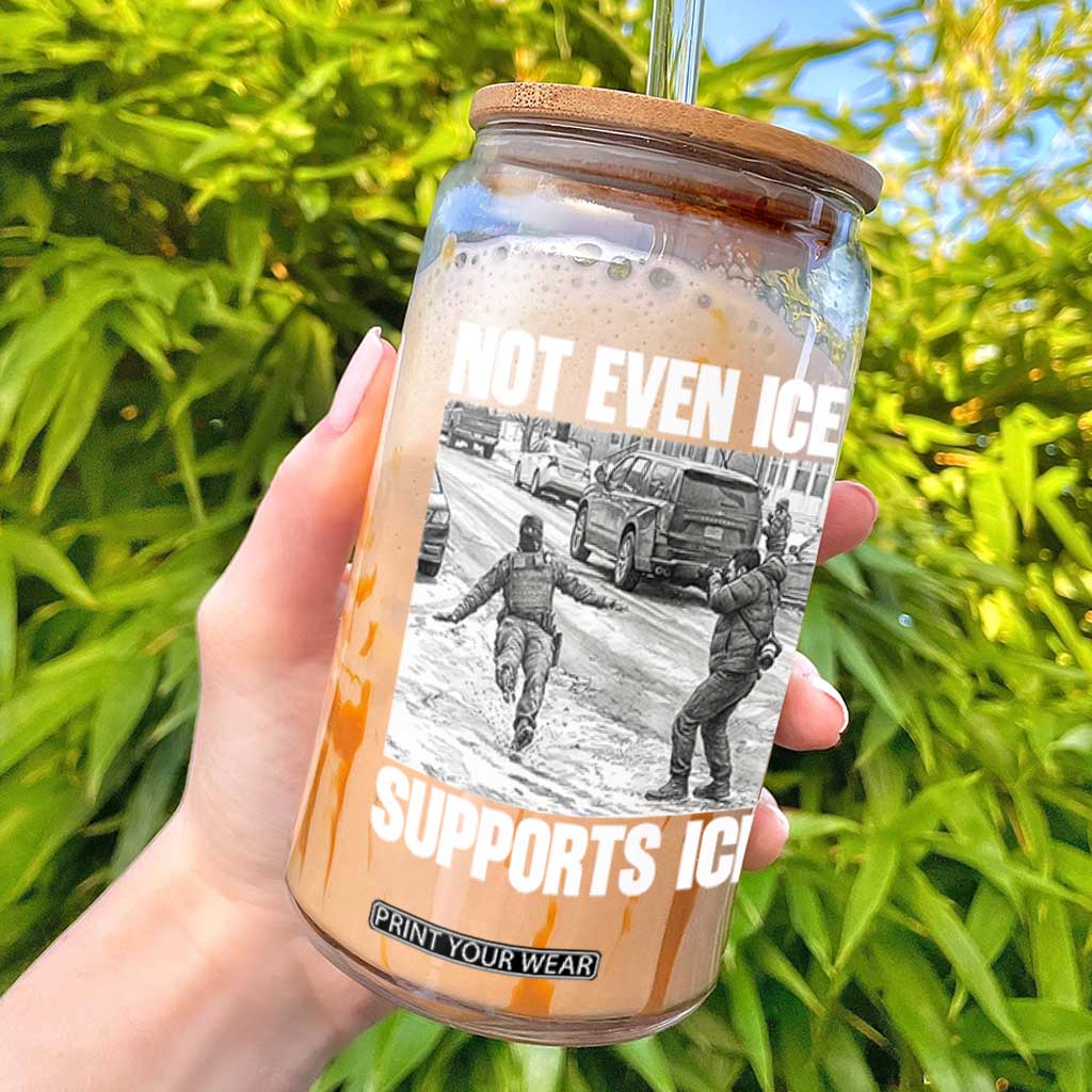 Not Even Ice Supports Ice Glass Can Viral Political Ice Slipping Captured Meme Against Ice TS02 Black Print Your Wear
