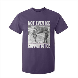Not Even Ice Supports Ice T Shirt For Kid Viral Political Ice Slipping Captured Meme Against Ice TS02 Purple Print Your Wear